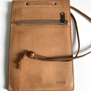 Bree vintage leather duo fold wallet/passport holder.